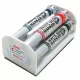 Táblamarker készlet, 6 mm, kúpos hegy, PENTEL "Maxiflo", 4 különböző szín