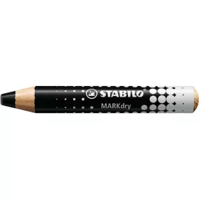   Táblaceruza fehértáblához, flipchartpapírhoz, kúpos, STABILO "MARKdry", fekete