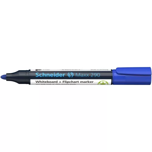Tábla- és flipchart marker, 2-3 mm, kúpos, SCHNEIDER "Maxx 290", kék