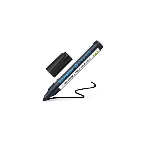 Tábla- és flipchart marker, 2-3 mm, kúpos, SCHNEIDER "Maxx 290", fekete