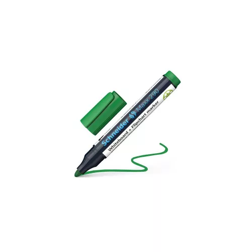 Tábla- és flipchart marker, 2-3 mm, kúpos, SCHNEIDER "Maxx 290", zöld