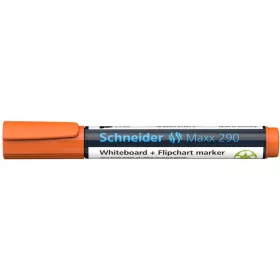   Tábla- és flipchart marker, 2-3 mm, kúpos, SCHNEIDER "Maxx 290", narancssárga