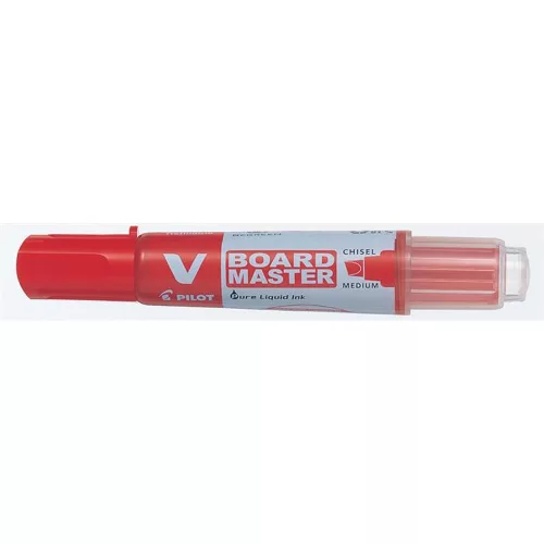 Táblamarker, 2,2-5,2 mm, vágott, PILOT "V-Board Master", piros