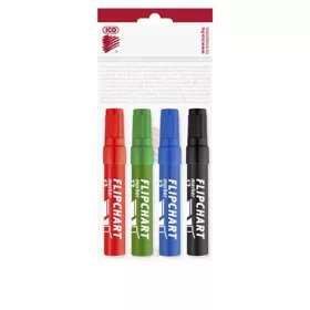   Flipchart marker készlet, 1-4 mm, vágott, ICO "Artip 12", 4 különböző szín