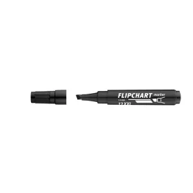  Flipchart marker, 1-4 mm, vágott, ICO "Artip 12 XXL", fekete