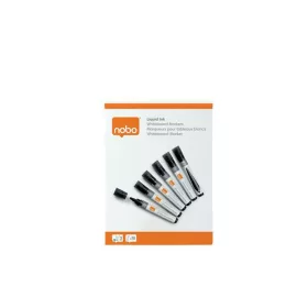   Táblamarker, folyékonytintás, kúpos, 1-3 mm, NOBO, fekete