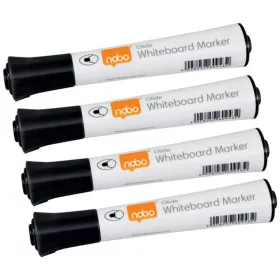   Táblamarker, kúpos hegyű, 2 mm, NOBO "Glide", fekete
