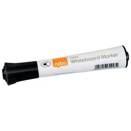 Táblamarker, kúpos hegyű, 2 mm, NOBO "Glide", fekete