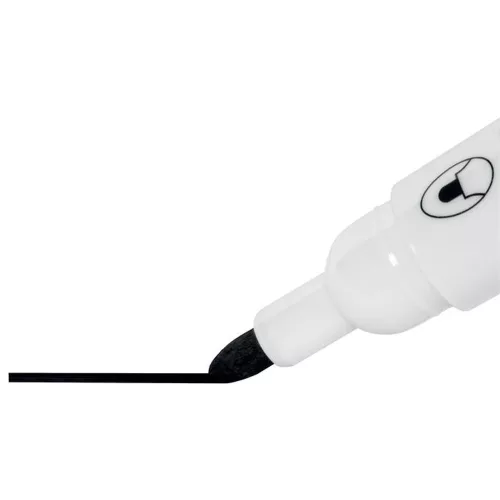 Táblamarker, kúpos hegyű, 2 mm, NOBO "Glide", fekete