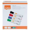 Táblamarker, kúpos hegyű, 2 mm, 10 db, NOBO "Glide", vegyes színek