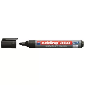   Tábla- és flipchart marker, 1,5-3 mm, kúpos, EDDING "360", fekete