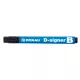 Táblamarker, 2-4 mm, kúpos, DONAU "D-signer B"", fekete