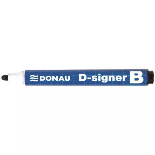 Táblamarker, 2-4 mm, kúpos, DONAU "D-signer B"", fekete