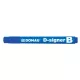 Táblamarker, 2-4 mm, kúpos, DONAU "D-signer B", kék