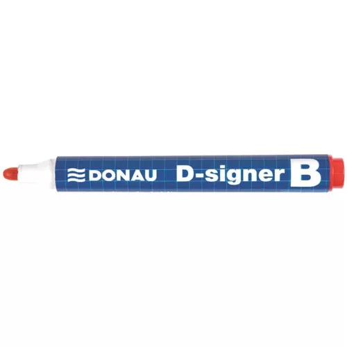 Táblamarker, 2-4 mm, kúpos, DONAU "D-signer B", piros