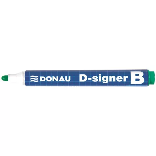 Táblamarker, 2-4 mm, kúpos, DONAU "D-signer B", zöld