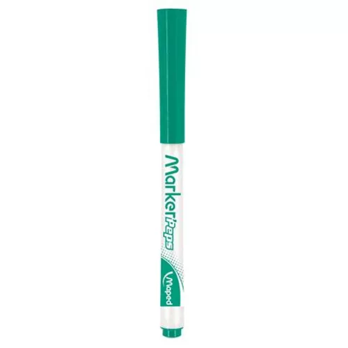 Táblamarker készlet, 1,5 mm, kimosható, fehértáblához, MAPED "Marker'Peps", 12 különböző szín