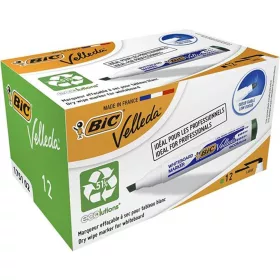  Flipchart- és táblamarker, 1,1-5,6 mm, vágott, BIC "Velleda ecolutions", zöld