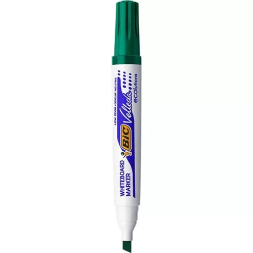 Flipchart- és táblamarker, 1,1-5,6 mm, vágott, BIC "Velleda ecolutions", zöld