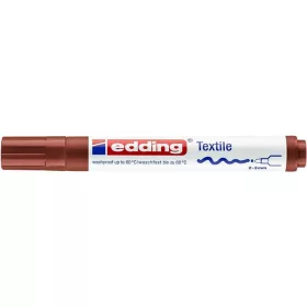 Textilmarker, 2-3 mm, kúpos, EDDING "4500", barna