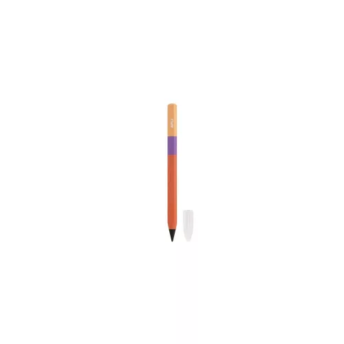 Töltőceruza, mini, HB, hatszögletű, tricolor, APLI "Infinite", narancs