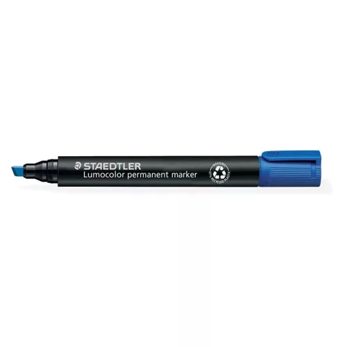 Alkoholos marker, 2-5 mm, vágott, STAEDTLER "Lumocolor® 350", kék