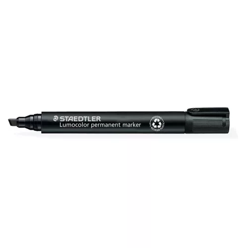 Alkoholos marker, 2-5 mm, vágott, STAEDTLER "Lumocolor® 350", fekete