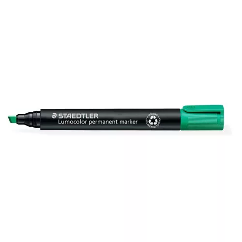 Alkoholos marker, 2-5 mm, vágott, STAEDTLER "Lumocolor® 350", zöld