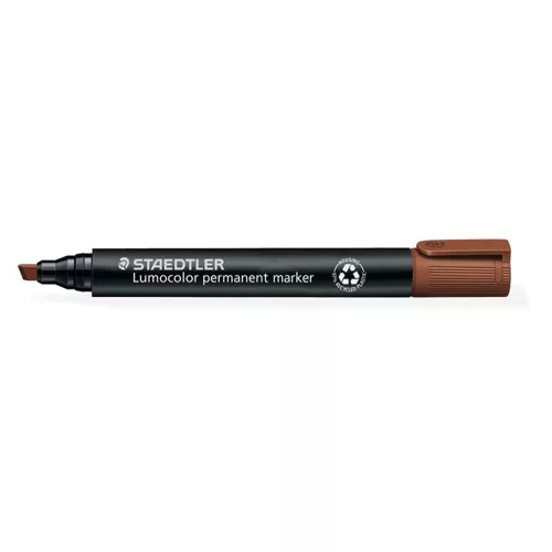 Alkoholos marker, 2-5 mm, vágott, STAEDTLER "Lumocolor® 350", barna