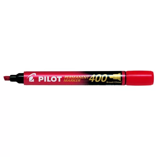 Alkoholos marker, 1,5-4 mm, vágott, PILOT "Permanent Marker 400", piros