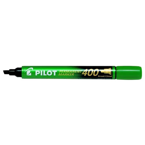 Alkoholos marker, 1,5-4 mm, vágott, PILOT "Permanent Marker 400", zöld