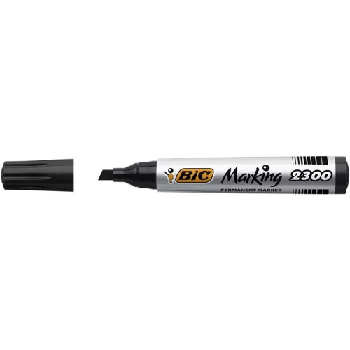 Alkoholos marker, 3,7-5,5 mm, vágott, BIC "ECO 2300" fekete