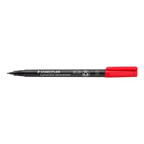 Alkoholos marker, OHP, 0,4 mm, STAEDTLER "Lumocolor® 313 S", piros