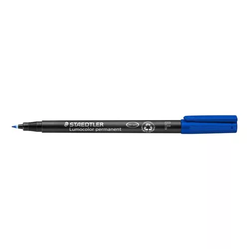 Alkoholos marker, OHP, 0,6 mm, STAEDTLER "Lumocolor® 318 F", kék
