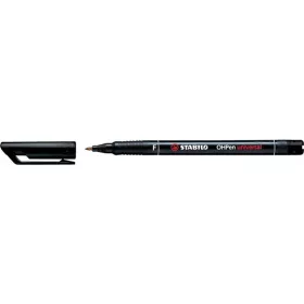   Alkoholos marker, 0,7 mm, STABILO "OHPen F", fekete
