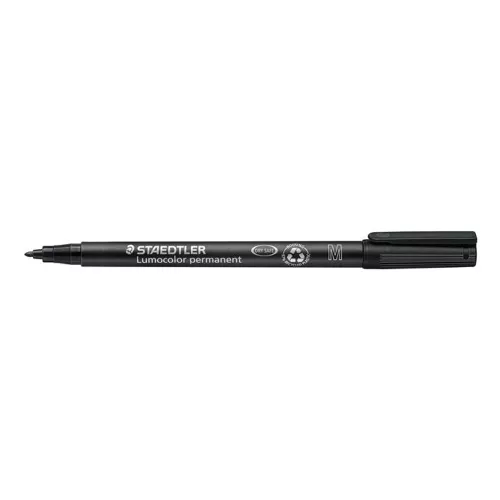 Alkoholos marker, OHP, 1 mm, STAEDTLER "Lumocolor® 317 M", fekete