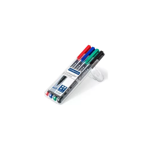 Alkoholos marker készlet, OHP, 1 mm, STAEDTLER "Lumocolor® 317 M", 4 különböző szín