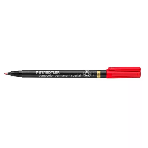 Alkoholos marker, 0,6 mm, STAEDTLER "Lumocolor® special 319 F", piros