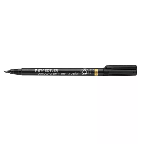 Alkoholos marker, 0,6 mm, STAEDTLER "Lumocolor® special 319 F", fekete