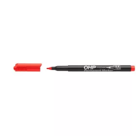 Alkoholos marker, OHP, 1-1,5 mm, M, ICO, piros