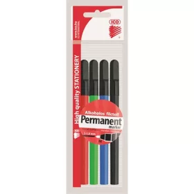   Alkoholos marker készlet, OHP, 1 mm, M, ICO, 4 különböző szín
