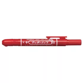   Alkoholos marker, 1,3 mm, nyomógombos, ZEBRA "Mckie Retractable", piros