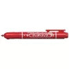 Alkoholos marker, 1,3 mm, nyomógombos, ZEBRA "Mckie Retractable", piros
