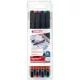 Alkoholos marker készlet, OHP, 0,3 mm, EDDING "140 S", 4 különböző szín
