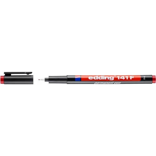 Alkoholos marker, OHP, 0,6 mm, EDDING "141 F", piros