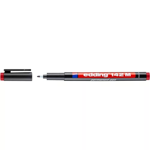 Alkoholos marker, OHP, 1 mm, EDDING "142 M", piros