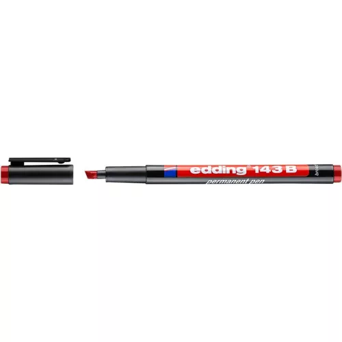 Alkoholos marker, OHP, 1 mm, EDDING "143 B", piros