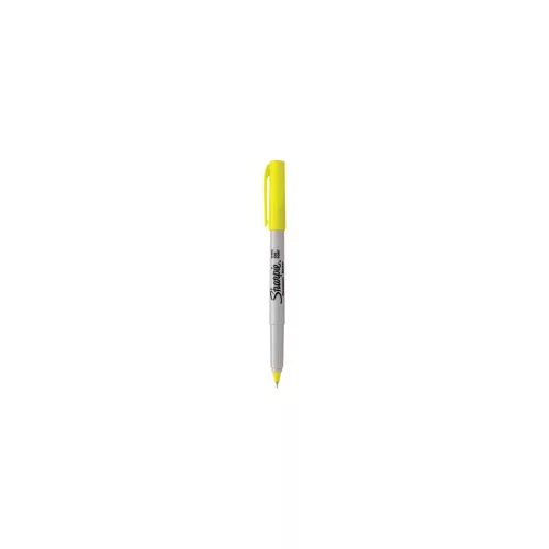 Alkoholos marker, 0,5 mm, kúpos, SHARPIE "Ultra Fine Point", sárga