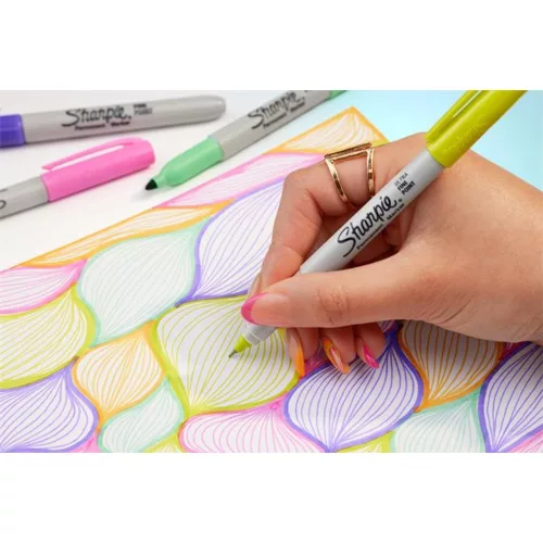 Alkoholos marker, 0,5 mm, kúpos, SHARPIE "Ultra Fine Point", sárga