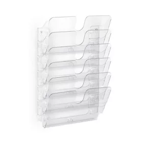   Prospektustartó, fali, fekvő, A4, DURABLE "FLEXIPLUS 6", áttetsző